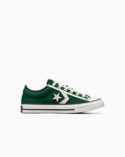 Green / White / Black Converse Star Player 76 Luxe Kids\' Sneakers Canada | C-92637509