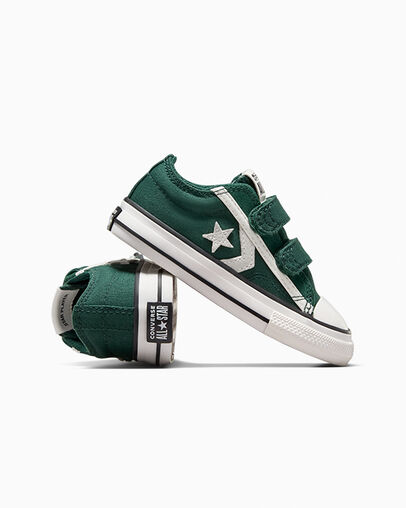 Green / White / Black Converse Star Player 76 Luxe Kids' Sneakers Canada | C-51248079