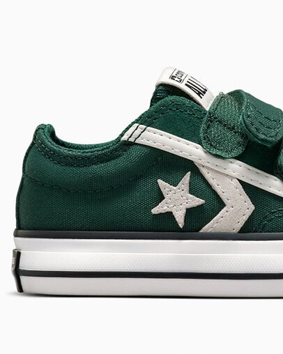 Green / White / Black Converse Star Player 76 Luxe Kids' Sneakers Canada | C-51248079