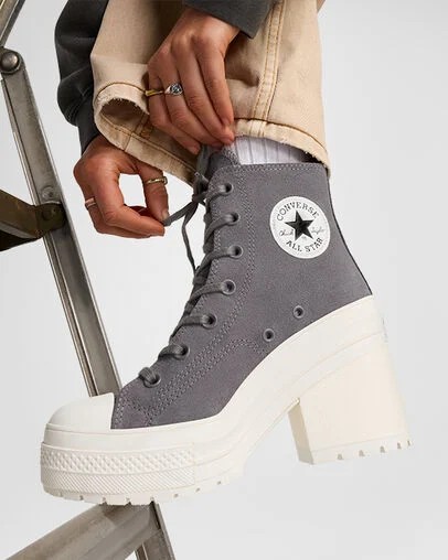 Grey Converse Chuck 70 De Luxe Heel Women Platform Shoes Canada | C-69572419