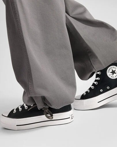 Grey Converse Fleece Women Cargo Pants Canada | C-29657039