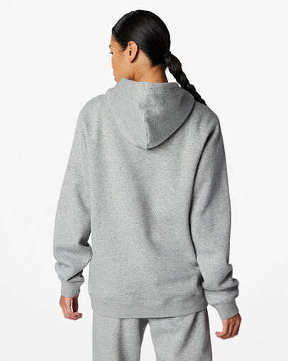 Grey Converse Go-To Embroidered Star Chevron Standard-Fit Fleece Women Hoodie Canada | C-15438029