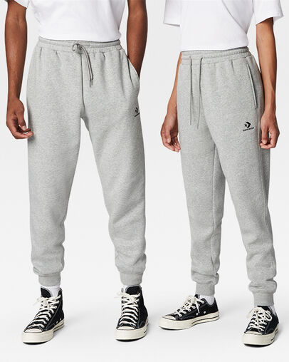 Grey Converse Go-To Embroidered Star Chevron Standard-Fit Women Sweatpants Canada | C-85609139