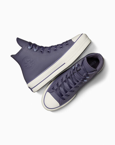 Grey Purple / Lavender Grey Converse Chuck Tayor All Star Lift Women Platform Shoes Canada | C-32571409