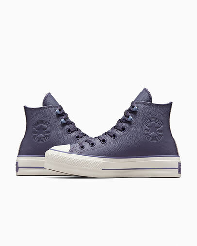 Grey Purple / Lavender Grey Converse Chuck Tayor All Star Lift Women Platform Shoes Canada | C-32571409