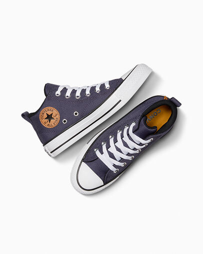 Grey Purple / White Converse Chuck Taylor All Star Malden Street Kids' Boots Canada | C-17924039