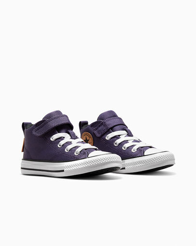 Grey Purple / White Converse Chuck Taylor All Star Malden Street Kids' Canvas Shoes Canada | C-43908679