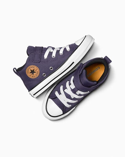 Grey Purple / White Converse Chuck Taylor All Star Malden Street Kids' Canvas Shoes Canada | C-43908679
