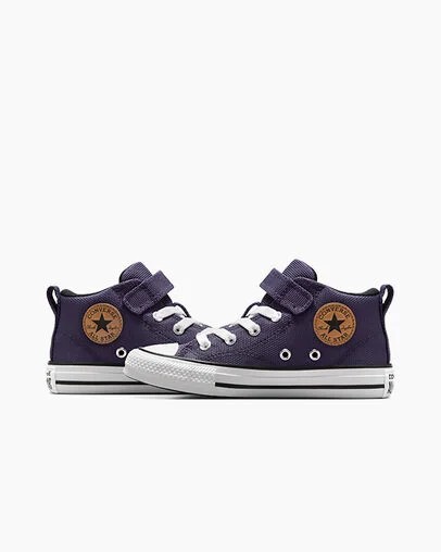 Grey Purple / White Converse Chuck Taylor All Star Malden Street Kids' Canvas Shoes Canada | C-43908679