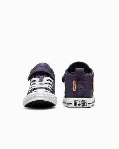 Grey Purple / White Converse Chuck Taylor All Star Malden Street Kids' Canvas Shoes Canada | C-43908679