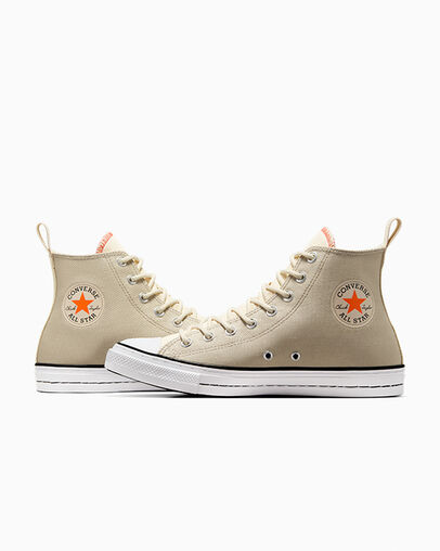 Grey / Beige White Converse Chuck Taylor All Star Vintage Athletic Men Sneakers Canada | C-15890349