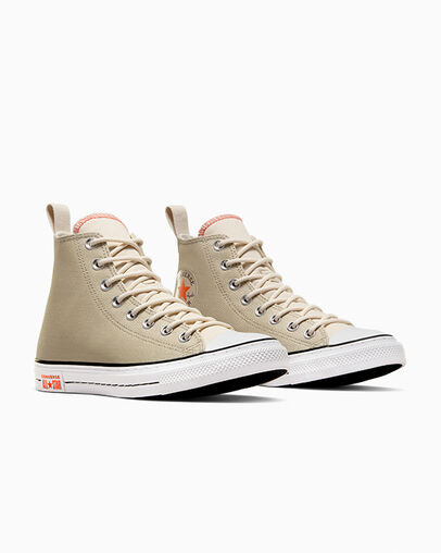 Grey / Beige White Converse Chuck Taylor All Star Vintage Athletic Women Sneakers Canada | C-40731589