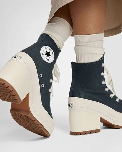Grey / Black Converse Chuck 70 De Luxe Heel Women Sneakers Canada | C-48637299