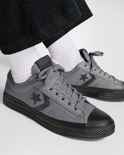 Grey / Black Converse Star Player 76 Luxe Men Tennis Shoes Canada | C-01423769