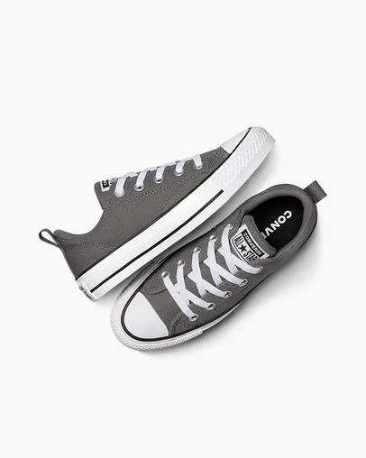 Grey / Black / White Converse Chuck Taylor All Star Malden Street Kids' Sneakers Canada | C-18437929