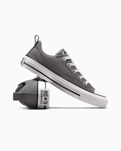 Grey / Black / White Converse Chuck Taylor All Star Malden Street Kids' Sneakers Canada | C-18437929