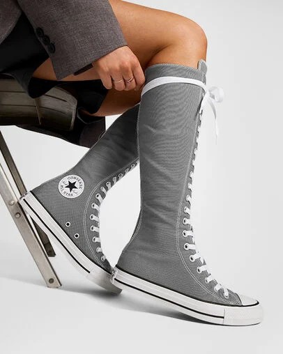 Grey / Black / White Converse Chuck Taylor All Star XXHi Women Sneakers Canada | C-48503719