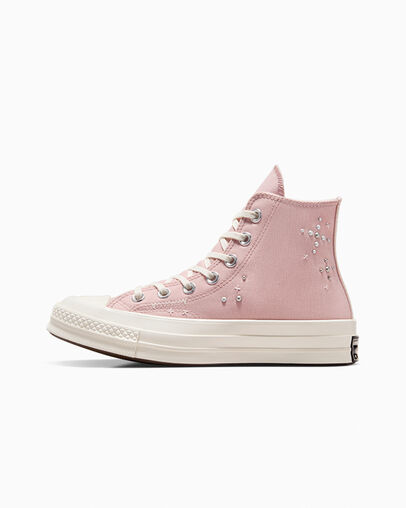 Grey / Pink Converse Chuck 70 Pearls & Studs Women Sneakers Canada | C-46781359