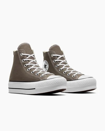 Grey / White / Black Converse Chuck Taylor All Star Lift Platform Women Canvas Shoes Canada | C-85263719