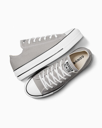 Grey / White / Black Converse Chuck Taylor All Star Lift Women Platform Shoes Canada | C-58429079
