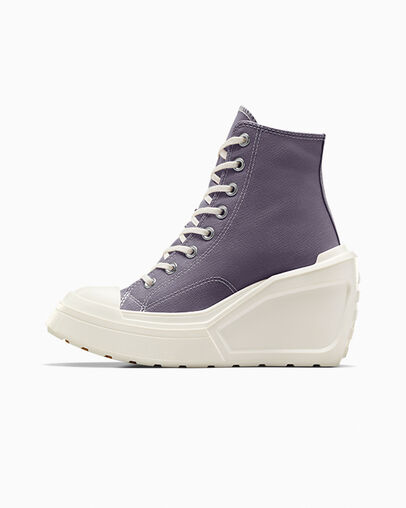Lavender Grey / Black Converse Chuck 70 De Luxe Wedge Women Sneakers Canada | C-85934609