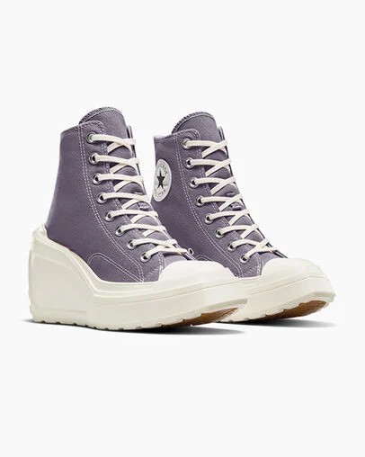 Lavender Grey / Black Converse Chuck 70 De Luxe Wedge Women Sneakers Canada | C-85934609