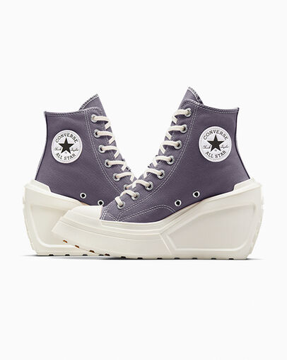 Lavender Grey / Black Converse Chuck 70 De Luxe Wedge Women Sneakers Canada | C-85934609