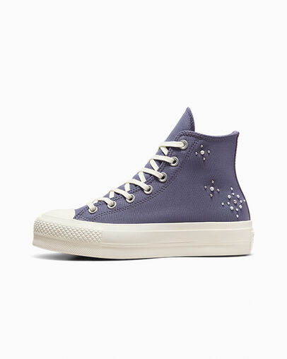 Lavender Grey / Black Converse Chuck Taylor All Star Lift Women Platform Shoes Canada | C-13705629