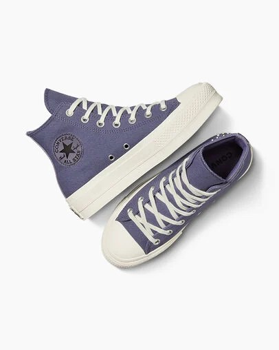 Lavender Grey / Black Converse Chuck Taylor All Star Lift Women Platform Shoes Canada | C-13705629
