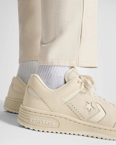 Light Beige Converse Weapon Leather Men Tennis Shoes Canada | C-21036479