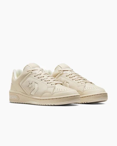 Light Beige Converse Weapon Leather Women Basketball Shoes Canada | C-87469329