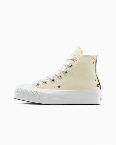 Light Beige / White / Coral Converse Chuck Taylor All Star Lift Women Platform Shoes Canada | C-19705849