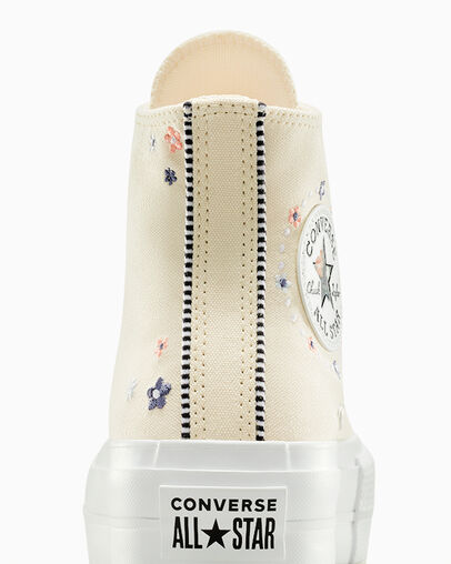 Light Beige / White / Coral Converse Chuck Taylor All Star Lift Women Platform Shoes Canada | C-19705849