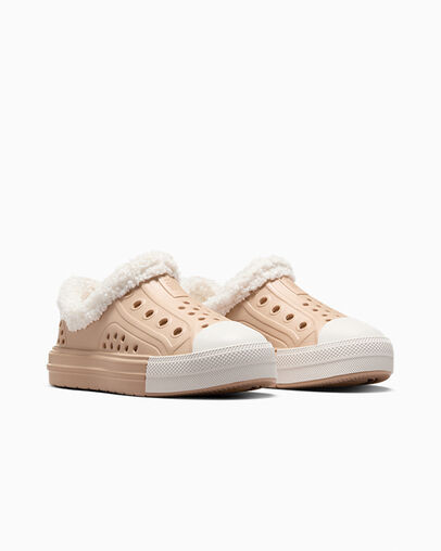 Light Brown Converse Chuck Taylor All Star Play Lite CX Sherpa Kids' Sneakers Canada | C-09614759