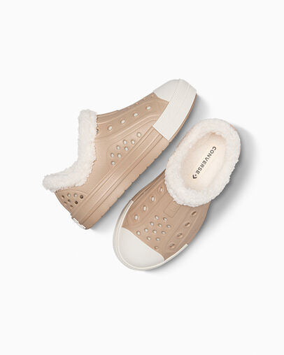 Light Brown Converse Chuck Taylor All Star Play Lite CX Sherpa Kids' Sneakers Canada | C-09614759
