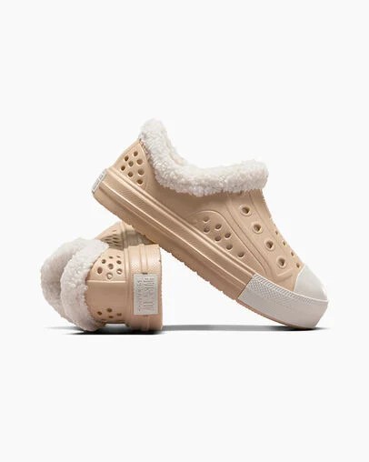 Light Brown Converse Chuck Taylor All Star Play Lite CX Sherpa Kids' Sneakers Canada | C-09614759