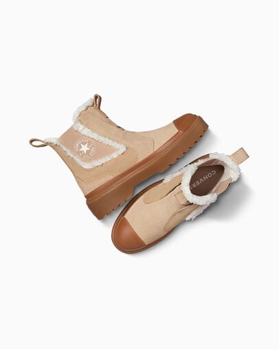 Light Brown Converse Chuck Taylor All Star Chelsea Lugged Suede Kids' Sneakers Canada | C-79536219