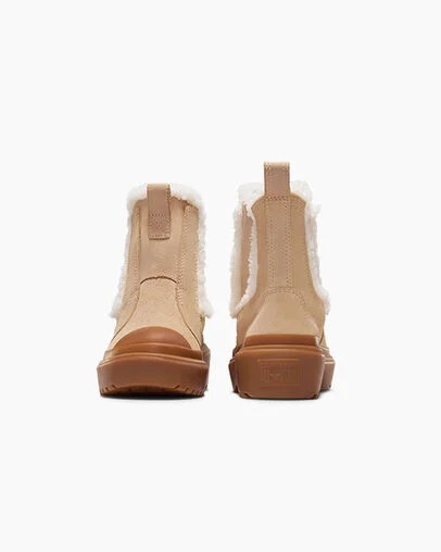 Light Brown Converse Chuck Taylor All Star Chelsea Lugged Suede Kids' Sneakers Canada | C-79536219