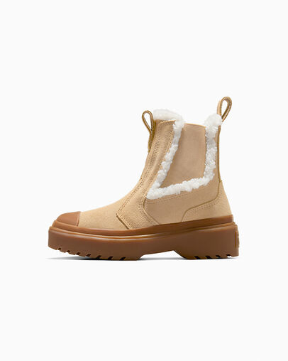 Light Brown Converse Chuck Taylor All Star Chelsea Lugged Suede Kids' Sneakers Canada | C-26054919