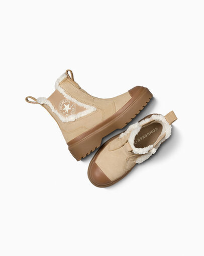 Light Brown Converse Chuck Taylor All Star Chelsea Lugged Suede Kids' Sneakers Canada | C-26054919