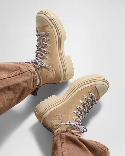 Light Brown Converse Chuck Taylor All Star Lugged Heel Waterproof Women Platform Shoes Canada | C-03467199