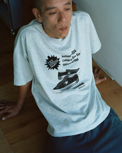 Light Grey Converse Converse x thisisneverthat Grid Women T Shirts Canada | C-20378549