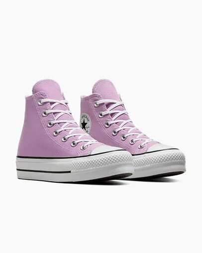Light Purple /White / Black Converse Chuck Taylor All Star Lift Platform Women Canvas Shoes Canada | C-16583429
