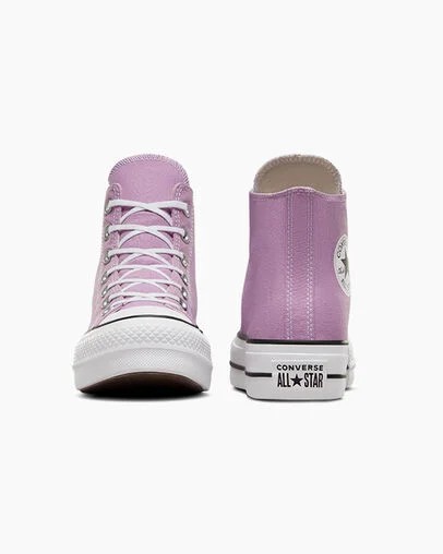 Light Purple /White / Black Converse Chuck Taylor All Star Lift Platform Women Canvas Shoes Canada | C-16583429