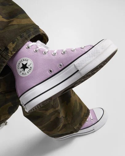 Light Purple /White / Black Converse Chuck Taylor All Star Lift Platform Women Canvas Shoes Canada | C-16583429