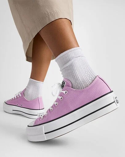 Light Purple /White / Black Converse Chuck Taylor All Star Lift Platform Women Canvas Shoes Canada | C-91286039