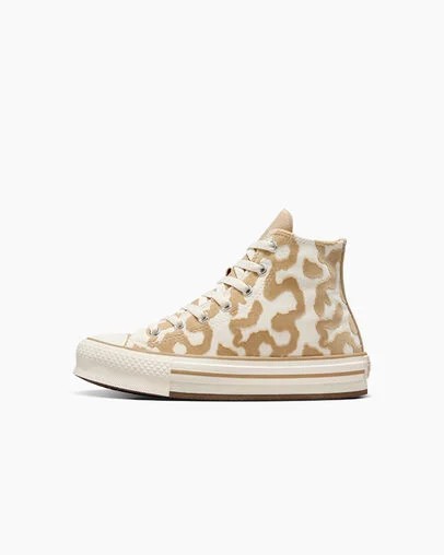 Multicolor Converse Chuck Taylor All Star EVA Lift Leopard Kids' Sneakers Canada | C-19807349