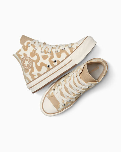 Multicolor Converse Chuck Taylor All Star EVA Lift Leopard Kids' Sneakers Canada | C-19807349