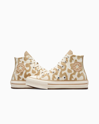 Multicolor Converse Chuck Taylor All Star EVA Lift Leopard Kids' Sneakers Canada | C-19807349