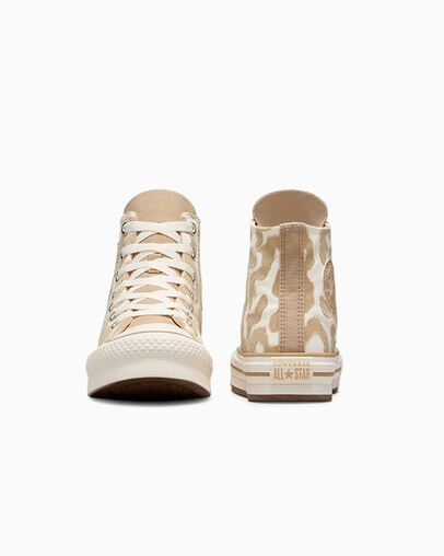 Multicolor Converse Chuck Taylor All Star EVA Lift Leopard Kids' Sneakers Canada | C-19807349